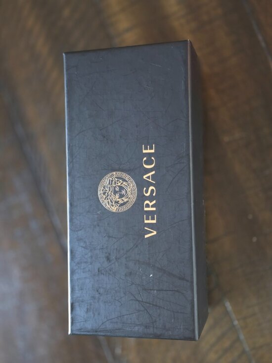 Versace Clear Frame Sunglasses with Gray Lenses main image 6